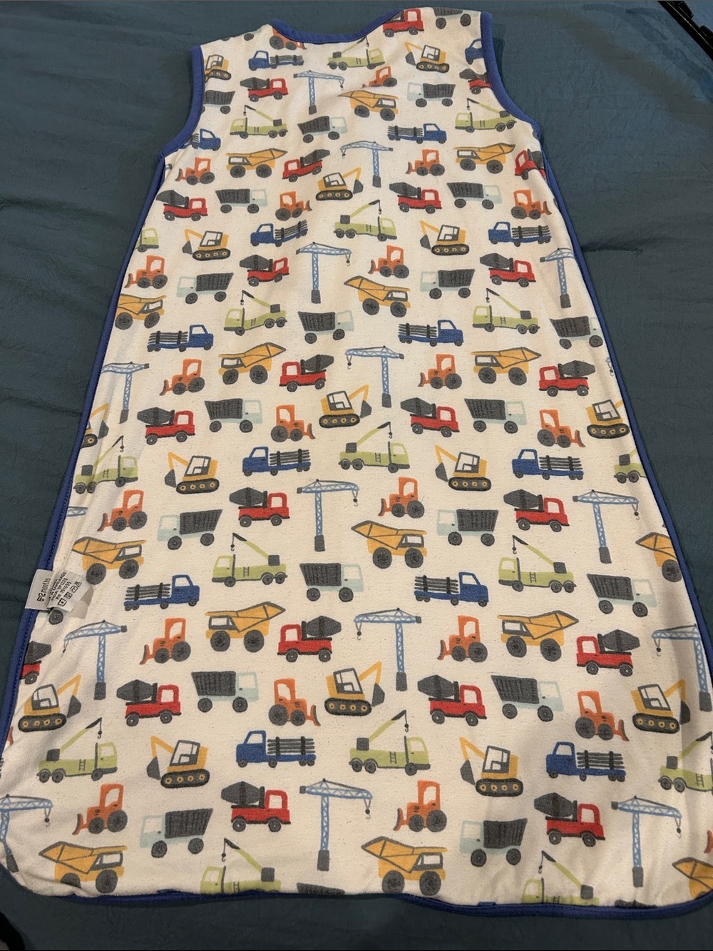 Copper Pearl Bamboo Sleeveless Sleep Sack with Construction Vehicle Print - Picture 4 of 5